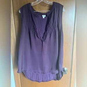 Merona Deep Purple Sleeveless Blouse xxl